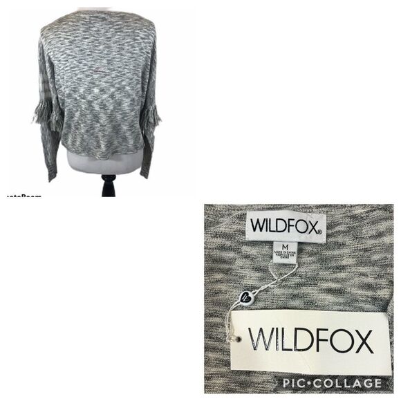 Brand New With Tags Wildfox Grey Sweater Medium - Picture 8 of 8